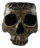 Ebros Day Of The Dead Barocco Floral Scroll Half Skull Planter Decor Bowl Figurine