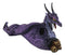 Purple Night Sky Dusk Skull Grave Dragon Growling Incense Holder Burner Figurine