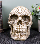 Celtic Tribal Tattoo Homo Sapien Skull Statue Ossuary Skeleton Cranium Figurine