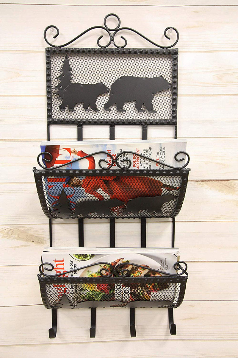 Brown Bear Toilet Paper Holder Bathroom Wall Mount Cabin Rustic Lodge  Country
