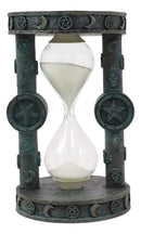 Ebros 6"Tall Church of Satan Sabbatic Goat Idol Baphomet Skull Medallion Sand Timer