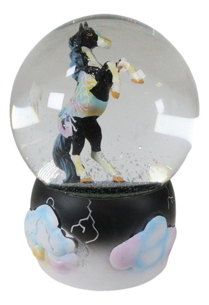 Trail Of Painted Ponies Western Dark Weather Storm Fury Horse Water Globe Decor