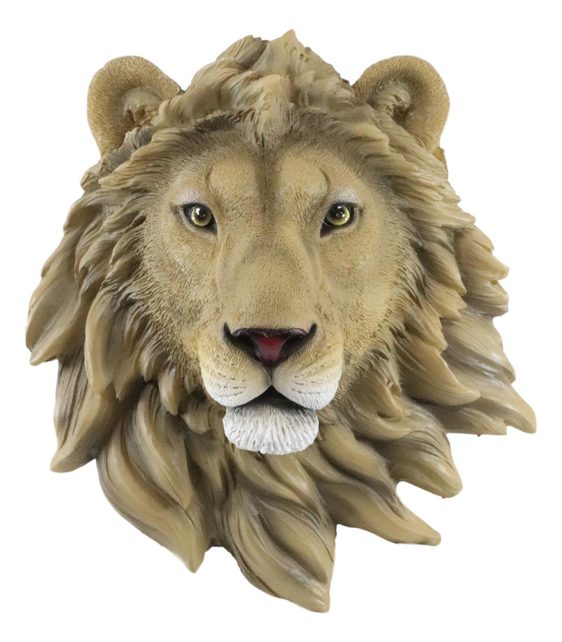 Ebros Simba Safari King Of The Jungle Lion Head Wall Plaque 9.25"Tall Taxidermy
