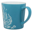 Ebros Nautical Marine Seahorse Drinking Beverage Blue Stoneware Ceramic Mug 16oz