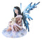 Ebros Winter Frozen Tribal Eskimo Fairy With Snow Wolf Cub Pup Pet Fantasy Figurine