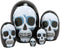 Ebros 5 Piece Set Skull Face Skeleton Head Nesting Dolls Matroyshka Figurines