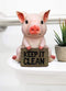 Ebros Pink Piglet Pig With Keep It Clean Sign Decorative Toilet Seat Topper Figurine