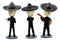 Day Of The Dead Skeleton Wedding Mariachi Band Musicians Bobblehead Figurine Set