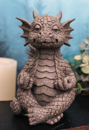 Ebros Whimsical Meditating Dragon Fists Inner Qi Strength Power Statue 5" Tall Decor