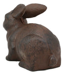 Ebros Gift Cast Iron Whimsical Happy Bunny Rabbit Abstract Taxidermy 3D Art Statue 7.25" Long for Home Garden Outdoors and Indoors Decorative Accent Or As Door Stop