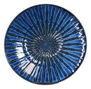 Japanese Blue Cascading Water Reduction Glazed Ceramic Shallow Bowls Pack Of 2