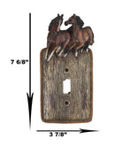 Set Of 2 Novelty Western Country Equine Horses Single Toggle Switch Plates
