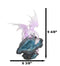 Pink Dragon Guarding Colorful LED Quartz Faux Geode Rock Crystal Cove Figurine