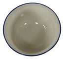 Ebros Pack of 2 Ceramic Blue Oriental Fans Portion Meal Bowls 2 Cups W/ Airtight Lid