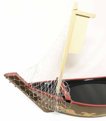 Ebros Japanese Traditional Omakase Sushi Fishing Boat Large 27" Long Serving Plate - Ebros Gift