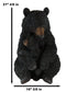 Ebros Large Rustic Forest Black Mother Bear Cuddling Baby Cub Statue 21.5" Tall