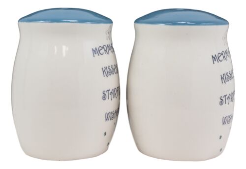 Ebros Marine Mermaid Kisses Starfish Wishes Ceramic Salt And Pepper Shakers Set