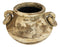 Vintage Earthenware Rustic Distressed Terracotta Vase Pot W/ Decorative Handles