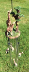 Ebros Safari Giraffe Mother And Calf By The Trees Resonant Relaxing Wind Chime