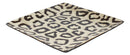 Ebros Giant Cat Cheetah Prints Large Square Dinner Plate Set of 2 10.75" Plates
