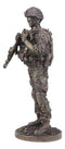 Modern Infantry Soldier Statue 13"Tall Rifleman Reporting Detail To Headquarters