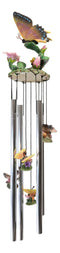 Monarch Butterflies Flitting On Flowers Resonant Wind Chime Garden Patio Decor