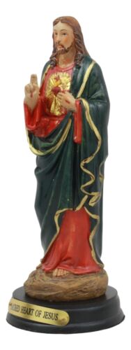 The Sacred Heart of Jesus Christ Statue 5" Holy Catholic Religious Figurine - Ebros Gift