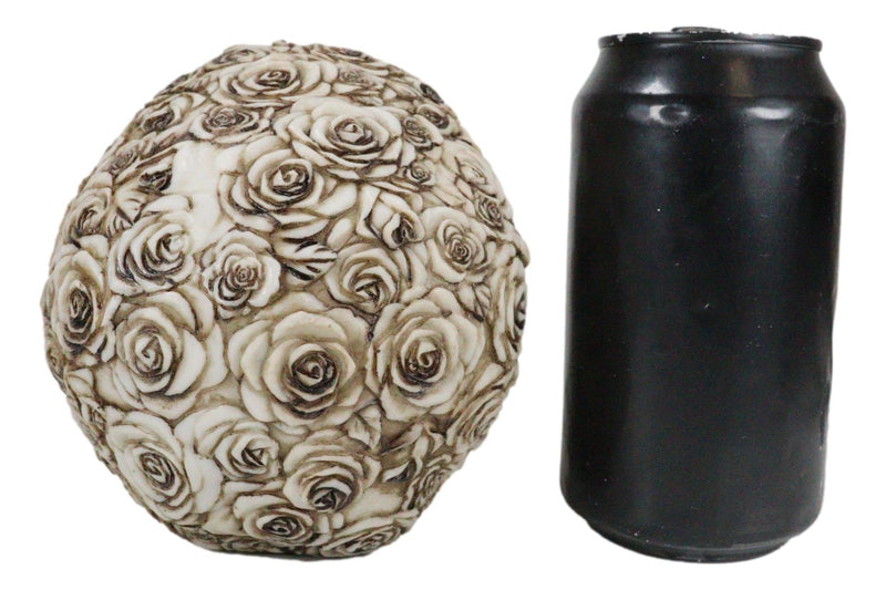 Ebros Tooled Ornate Floral Skull Figurine DOD Rose Sugar Skulls Statue 6.5"L