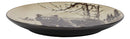 Ebros Black Bear Round Salad Or Appetizer Or Dessert Plate Set of 2 8.5" Dia