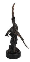Large Wings of Glory Bald Eagle Diving Towards Mountain Statue With Base 17"H