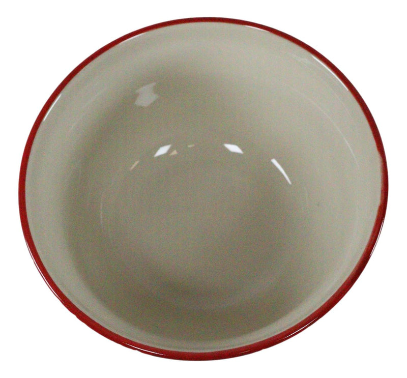 Ebros Set of 2 Ceramic Midnight Floral Blooms Portion Meal Bowls 2 Cups Airtight Lid