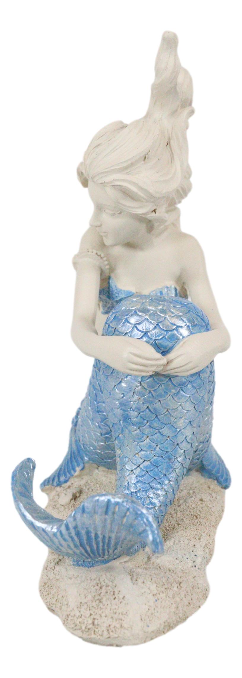 Ebros Lovesick Mermaid Sitting On Ocean Floor Statue 6.5" Tall Mermaid Figurine