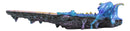 Ebros Quartz Crystal Azurite Guardian Dragon Incense Holder Figurine 10.75" Long