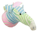 Ebros Fiona Walker England Handmade Organic Semi Pastel Zebra Head Hanging Wall Decor