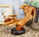 Ebros American Pride Bald Eagle Bust With Soaring Eagle In Forest Rocky Statue