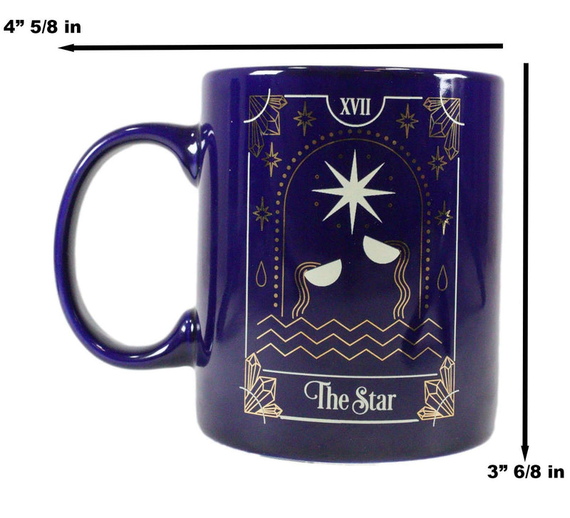 Wicca Fortune Teller Psychic Tarot Cards The Star Ceramic Tea Coffee Mug Cup
