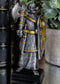 Suit Of Armor Medieval Knight With Axe And Large Dragon Shield Mini Figurine