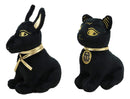 Ebros Pack of 2 Small Bastet and Anubis Plush Toys Soft Dolls Collectible Set 5"