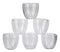 Heat Thermal Resistant Double Wall Glass Sake or Tea Cup Set of 6 Shot Cups 3oz