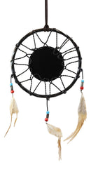 Ebros Native American Horned Bison Steer Cow Skull Dreamcatcher With Beaded Feathers