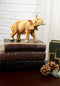 Safari Savannah Landscape Majestic Elephant With Trunk Up Faux Wood Figurine