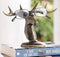 Ebros Aluminum Deer Antlers Bust Eyeglass Spectacle Or Jewelry Holder Organizer