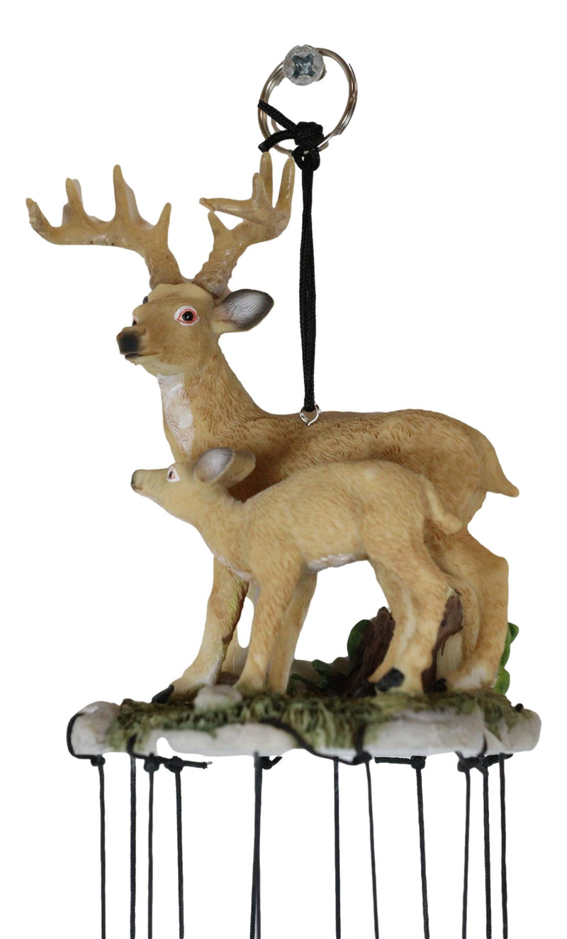 Ebros Deer Wind Chime Doe With Fawn Deer Family Decorative Wind Chime Patio
