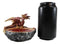 Ebros Red Double Headed Hydra Dragon On Ruby Quartz Crystal Quarry Ashtray Figurine