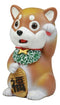 Maneki Shiba Inu Figurine Talisman Cute Japan Dog Puppy Year Of The Dog 4"Tall
