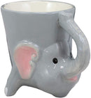 Ebros Bottoms Up Acrobatic Safari Elephant Coffee Mug Drink Cup 11oz Home Decor