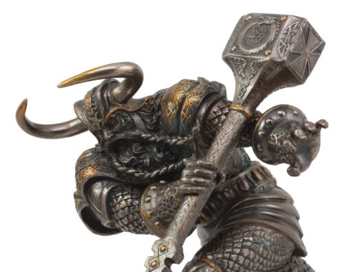 Asgard God Of Thunder Thor Wielding Mjolnir Hammer Figurine Charging Thor Statue