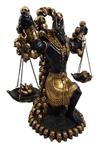 Ebros Anubis Statue Ankh Altar Weighing The Heart Against Feather Figurine 9"H