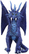 Ruth Thompson Fantasy Blue Check Mate Dragon With Majestic Horns Statue 9" Tall