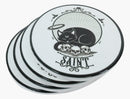 Halo Black Cat Saint And Skulls Ceramic Coaster Set of 4 Tiles With Cork Backing